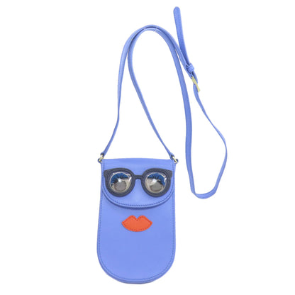 Tory Burch Smartphone Shoulder Face Motif Shoulder Bag Leather Ladies [Used]