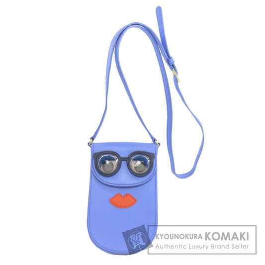 Tory Burch Smartphone Shoulder Face Motif Shoulder Bag Leather Ladies [Used]