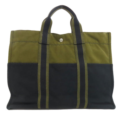 HERMES suck fool toeMM Handbag Canvas Ladies [Used]