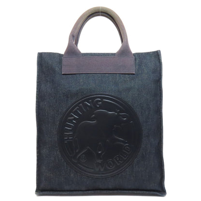HUNTING WORLD logo Tote Bag Denim Ladies [Used]