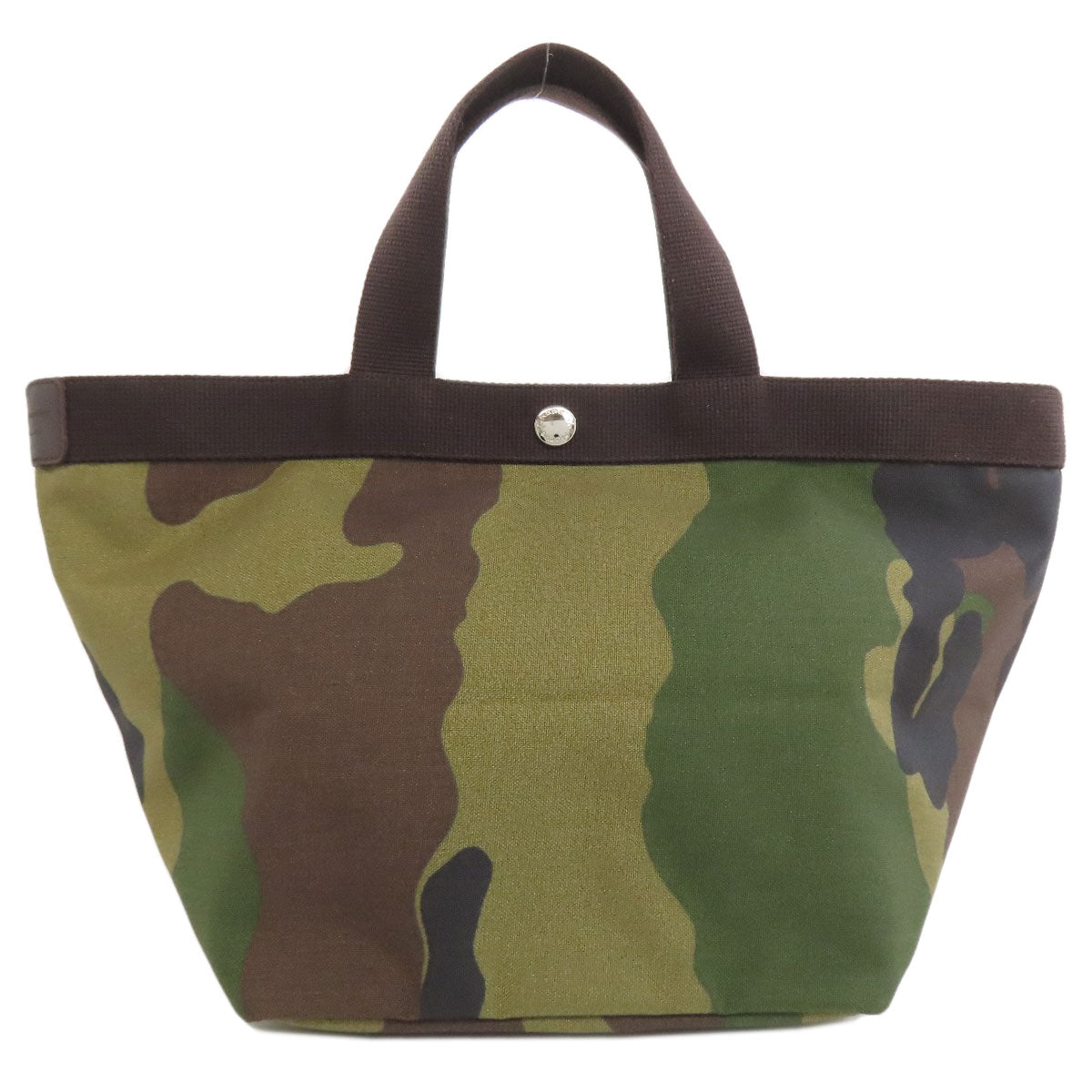Herve Chapelier Camouflage pattern Handbag Canvas Ladies [Used]