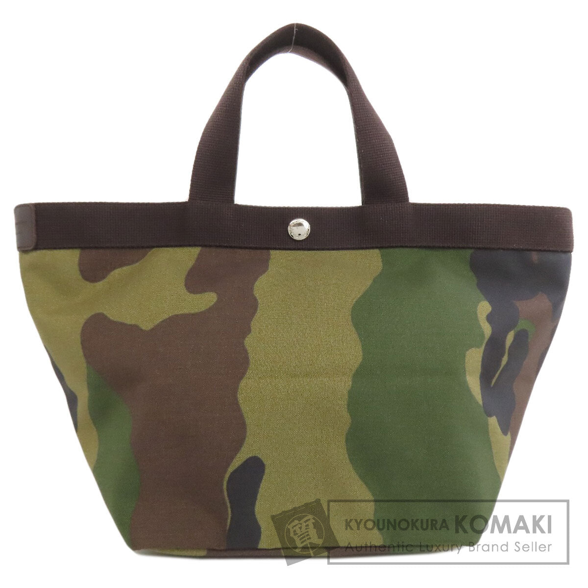 Herve Chapelier Camouflage pattern Handbag Canvas Ladies [Used]