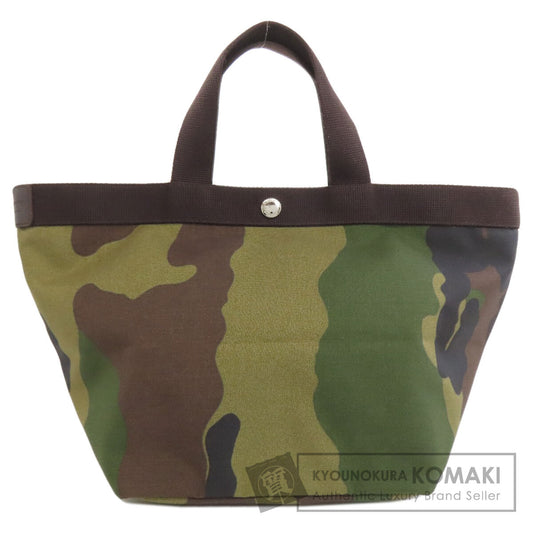 Herve Chapelier Camouflage pattern Handbag Canvas Ladies [Used]