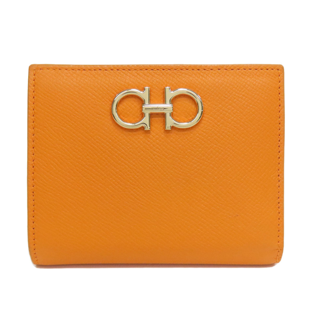 Salvatore Ferragamo GanciniHardware Bifold Wallet with Coin Pocket Calf Ladies [Used]