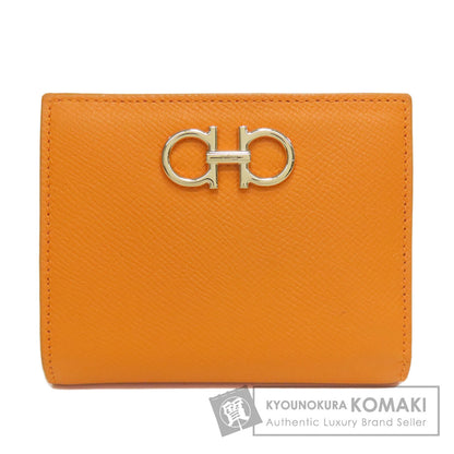 Salvatore Ferragamo GanciniHardware Bifold Wallet with Coin Pocket Calf Ladies [Used]