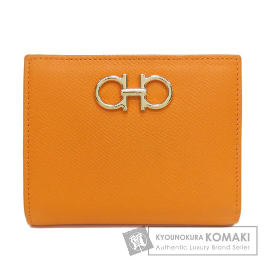 Salvatore Ferragamo GanciniHardware Bifold Wallet with Coin Pocket Calf Ladies [Used]