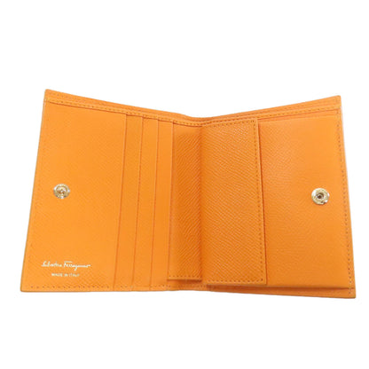 Salvatore Ferragamo GanciniHardware Bifold Wallet with Coin Pocket Calf Ladies [Used]