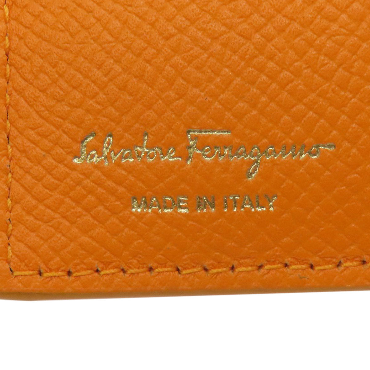 Salvatore Ferragamo GanciniHardware Bifold Wallet with Coin Pocket Calf Ladies [Used]