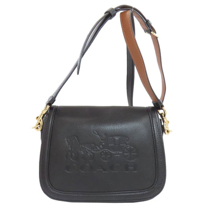 COACH C4058 Saddle Bags with Horse and Carriage Shoulder Bag Leather Ladies [Used]