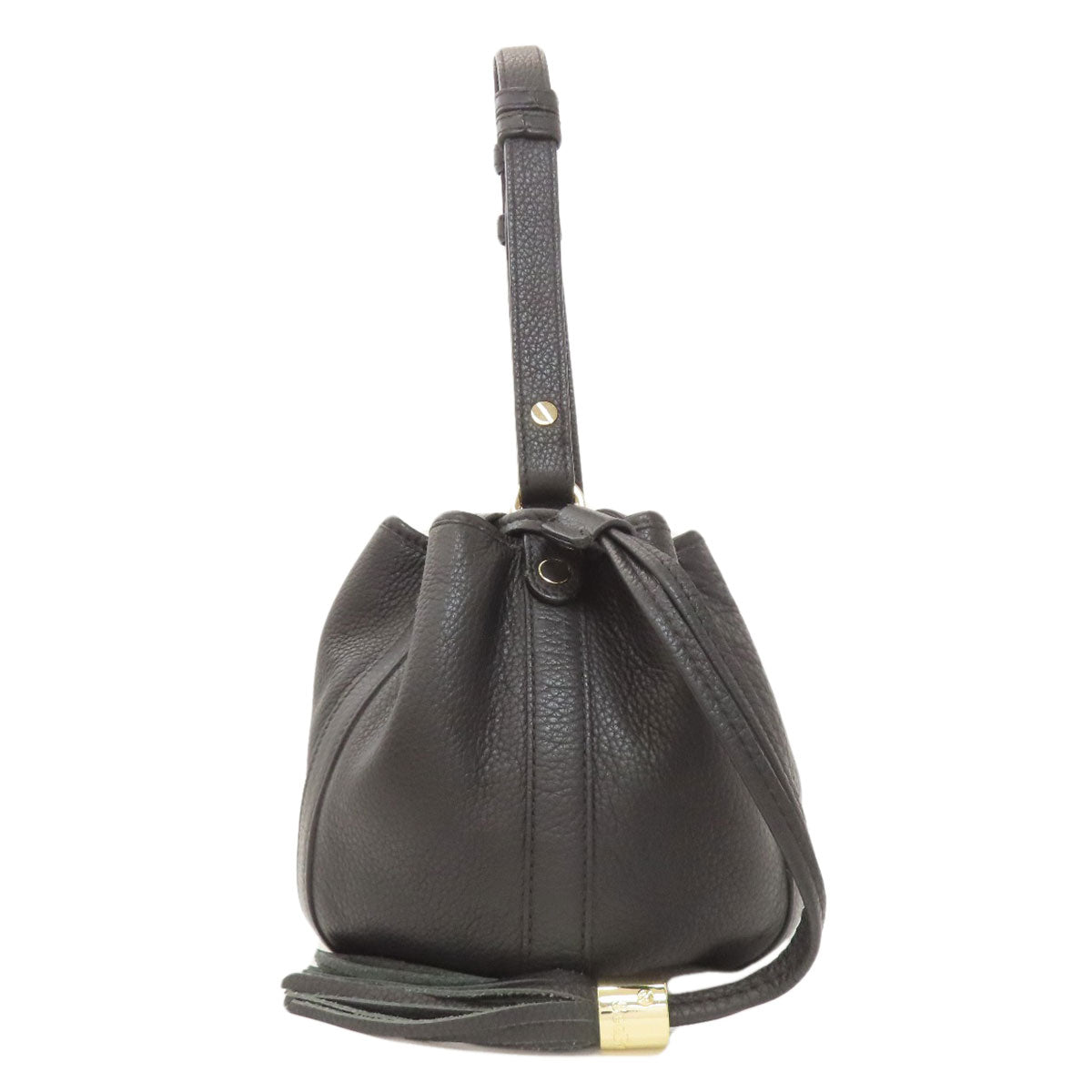 SEE BY CHLOE Drawstring tassel Shoulder Bag Leather Ladies [Used]