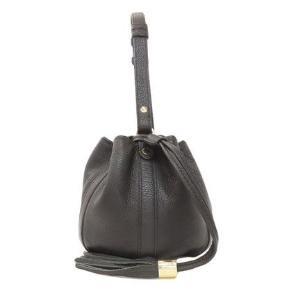 SEE BY CHLOE Drawstring tassel Shoulder Bag Leather Ladies [Used]