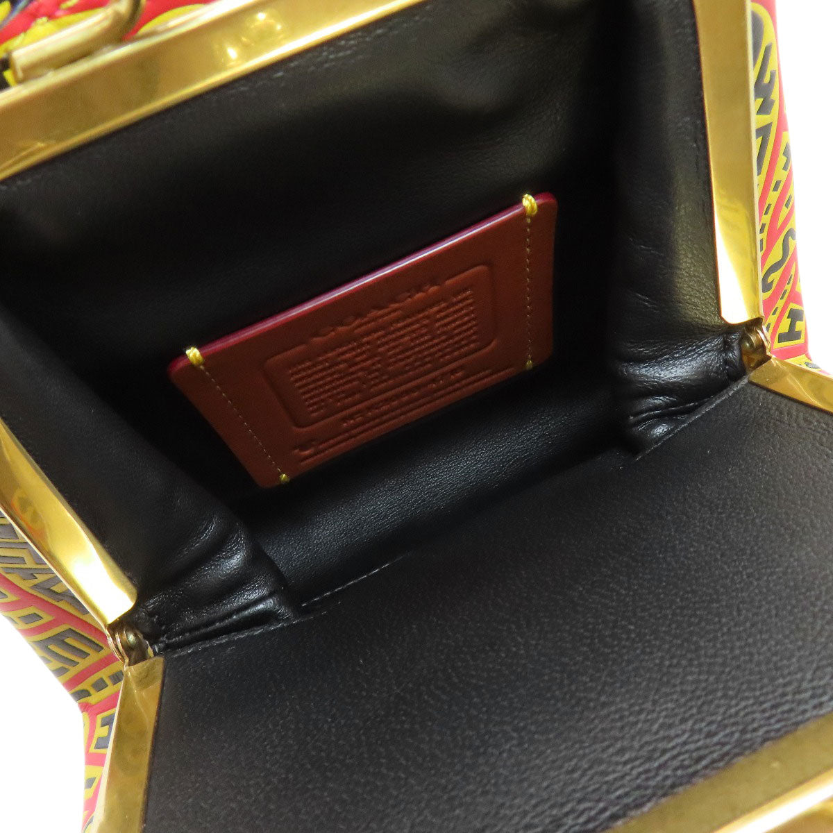 COACH 4718 Kiss Rock Mickey collaboration 2WAY Shoulder Bag Leather Ladies [Used]