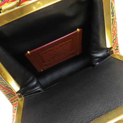 COACH 4718 Kiss Rock Mickey collaboration 2WAY Shoulder Bag Leather Ladies [Used]