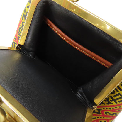 COACH 4718 Kiss Rock Mickey collaboration 2WAY Shoulder Bag Leather Ladies [Used]