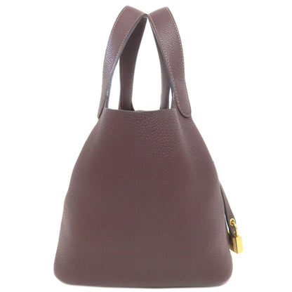 HERMES Picotin Lock PM Rouge Serie GoldHardware Handbag Taurillon Clemence Ladies [Used]