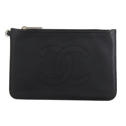 CHANEL COCO Mark Accessory pouch Lambskin Ladies [Used]