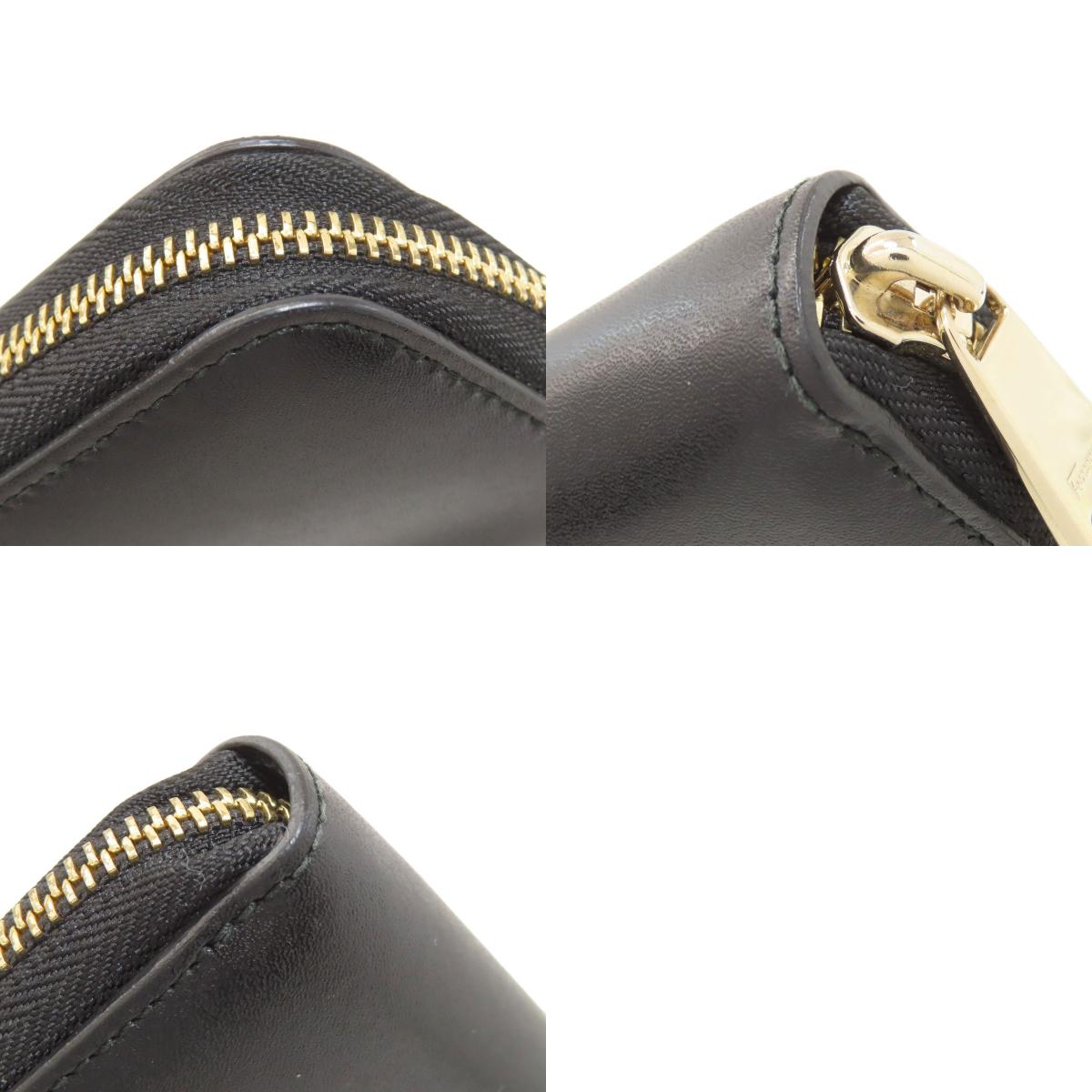 Salvatore Ferragamo GanciniHardware Long wallet (with coin pocket) Leather Ladies [Used]