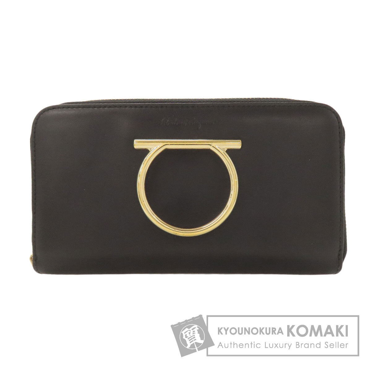 Salvatore Ferragamo GanciniHardware Long wallet (with coin pocket) Leather Ladies [Used]