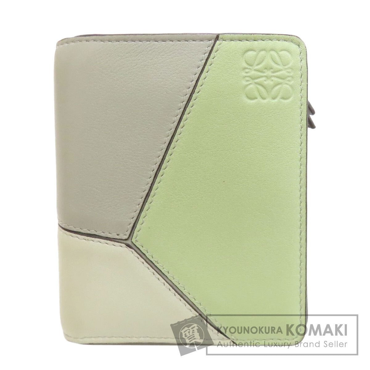 LOEWE Puzzle Compact Bifold Wallet with Coin Pocket Calf Ladies [Used]