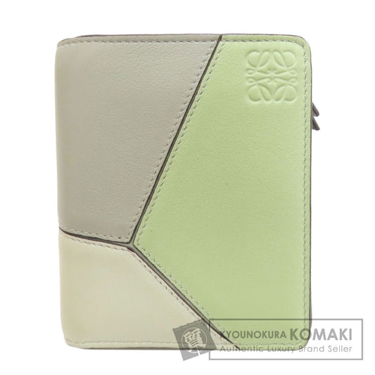 LOEWE Puzzle Compact Bifold Wallet with Coin Pocket Calf Ladies [Used]