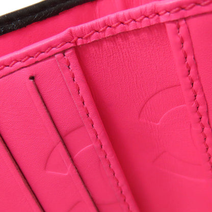 CHANEL CAMBON LINE SilverHardware Bifold Wallet with Coin Pocket Calf Ladies [Used]