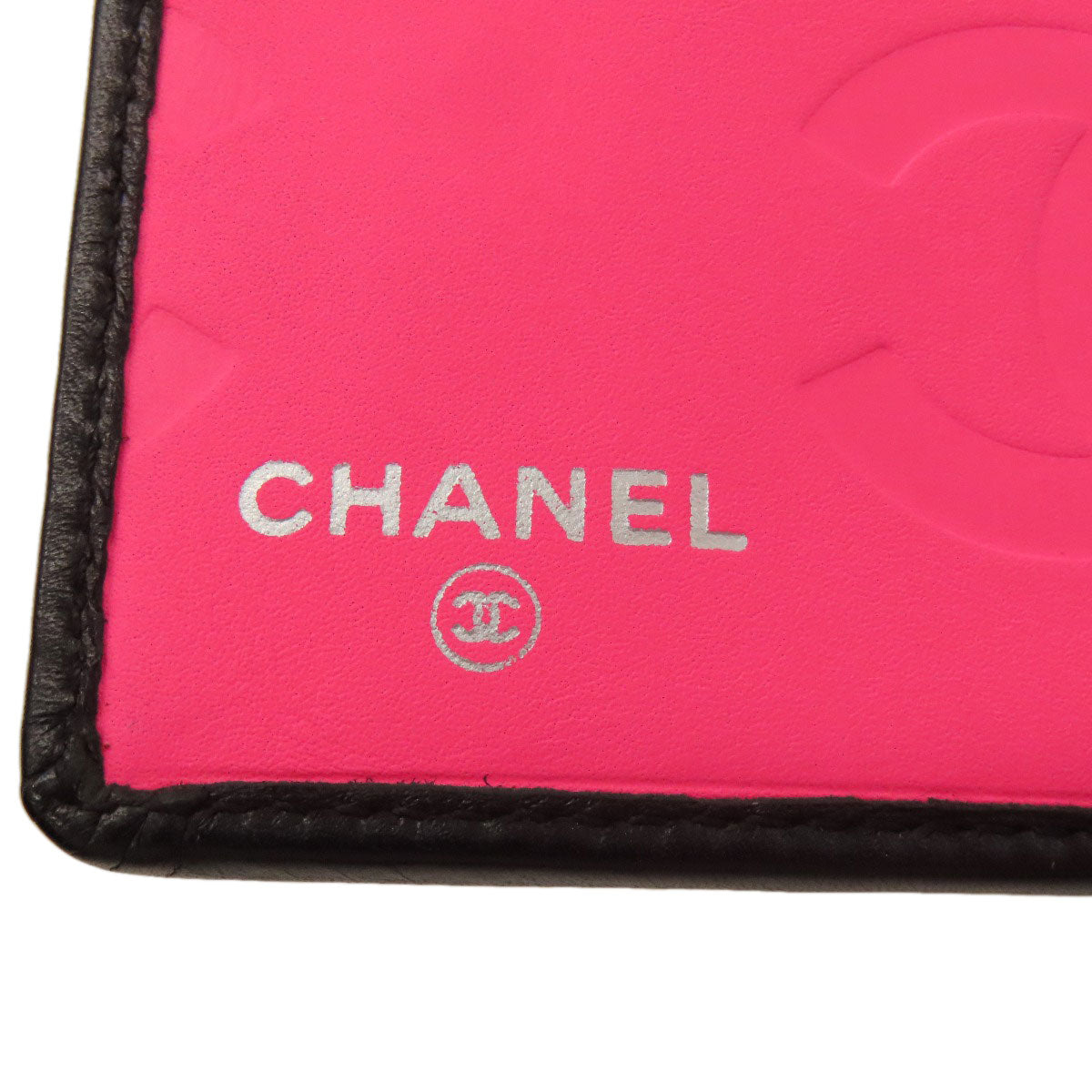 CHANEL CAMBON LINE SilverHardware Bifold Wallet with Coin Pocket Calf Ladies [Used]