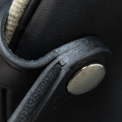 HERMES Slicked Back SilverHardware Backpack Â· Daypack Canvas CalfLadies [Used]