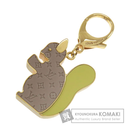LOUIS VUITTON M66128 Bijoux Sac Animania Squirrel Motif Bag Charm key ring Metal Ladies [Used]
