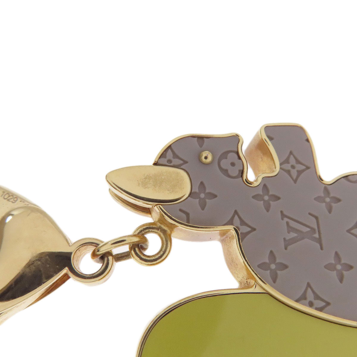 LOUIS VUITTON M66128 Bijoux Sac Animania Squirrel Motif Bag Charm key ring Metal Ladies [Used]