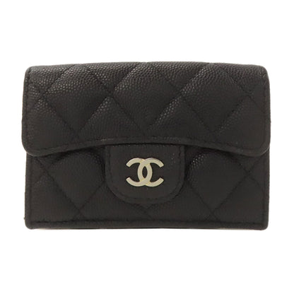 CHANEL Matelasse COCO Mark GoldHardware Bifold Wallet with Coin Pocket Grained Calfskin Skin Ladies [Used]