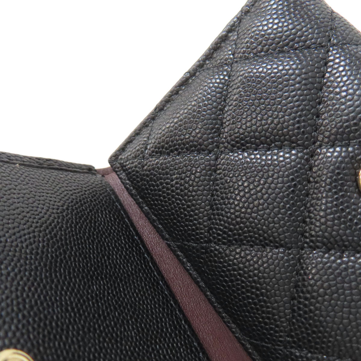 CHANEL Matelasse COCO Mark GoldHardware Bifold Wallet with Coin Pocket Grained Calfskin Skin Ladies [Used]