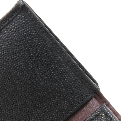 CHANEL Matelasse COCO Mark GoldHardware Bifold Wallet with Coin Pocket Grained Calfskin Skin Ladies [Used]