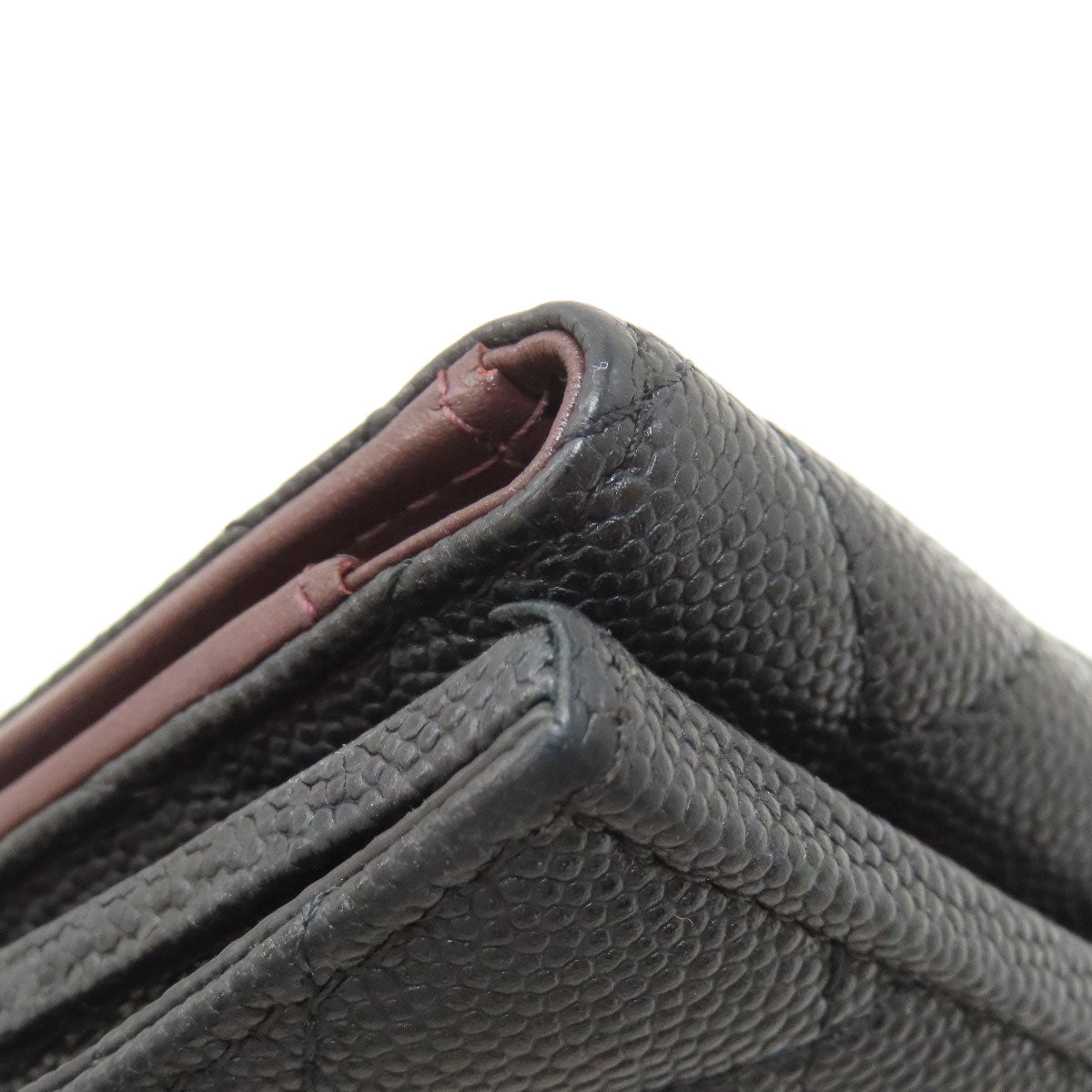 CHANEL Matelasse COCO Mark GoldHardware Bifold Wallet with Coin Pocket Grained Calfskin Skin Ladies [Used]