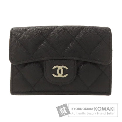 CHANEL Matelasse COCO Mark GoldHardware Bifold Wallet with Coin Pocket Grained Calfskin Skin Ladies [Used]