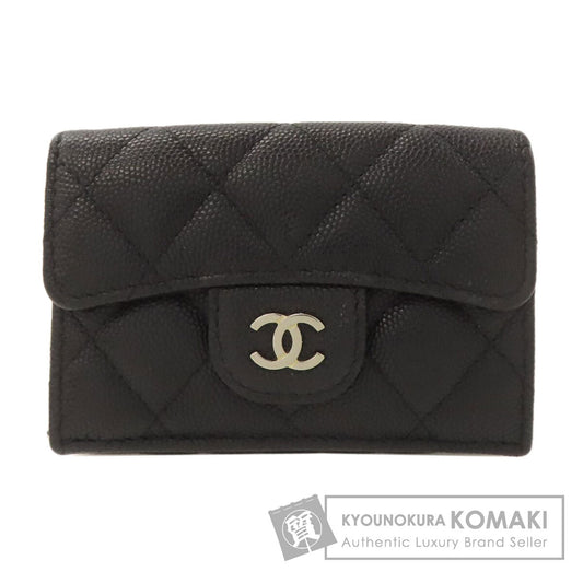CHANEL Matelasse COCO Mark GoldHardware Bifold Wallet with Coin Pocket Grained Calfskin Skin Ladies [Used]