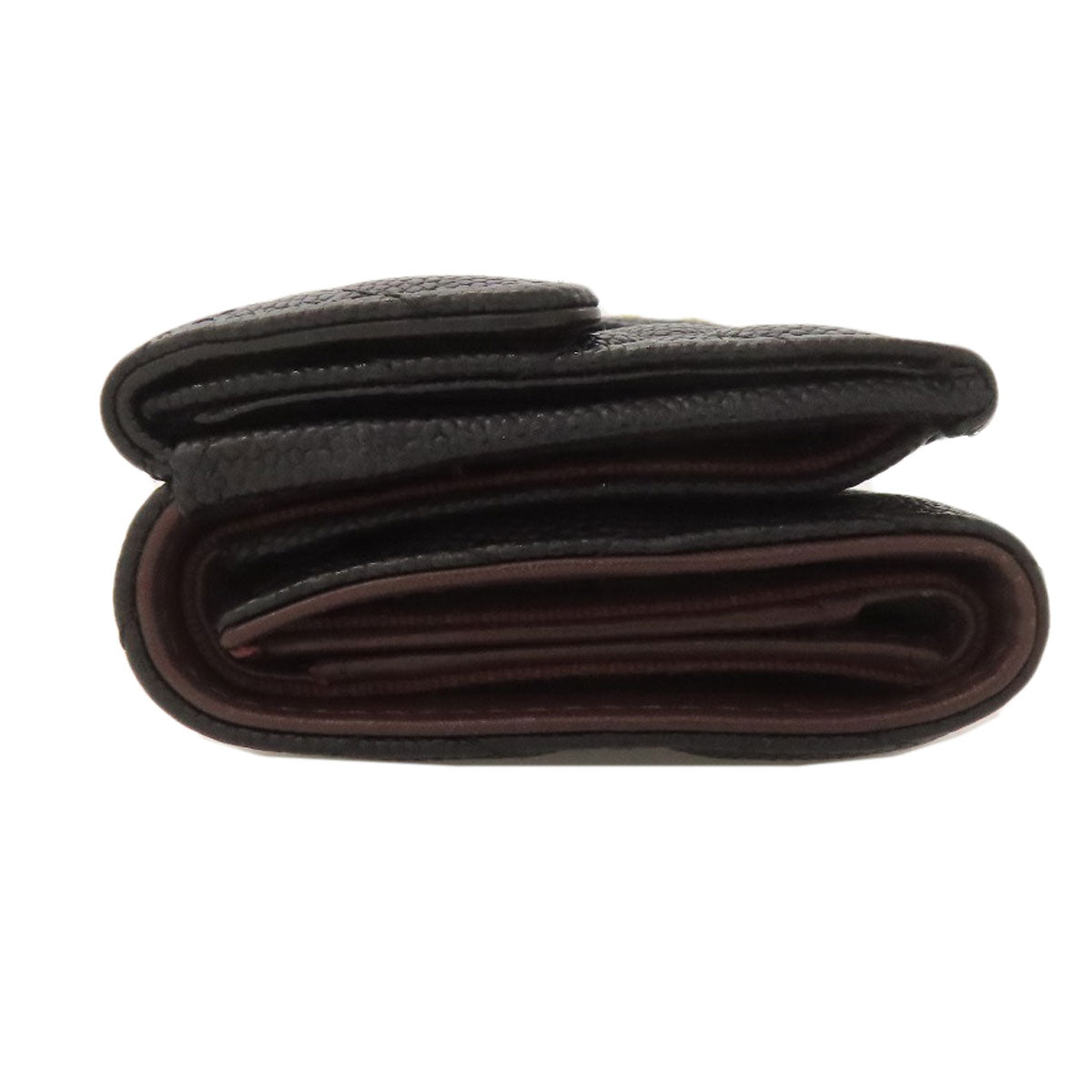 CHANEL Matelasse COCO Mark GoldHardware Bifold Wallet with Coin Pocket Grained Calfskin Skin Ladies [Used]