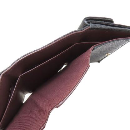 CHANEL Matelasse COCO Mark GoldHardware Bifold Wallet with Coin Pocket Grained Calfskin Skin Ladies [Used]