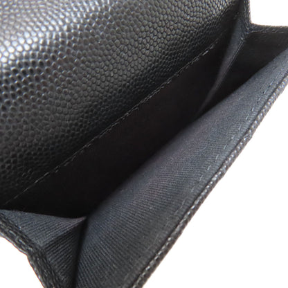 CHANEL Matelasse COCO Mark GoldHardware Bifold Wallet with Coin Pocket Grained Calfskin Skin Ladies [Used]