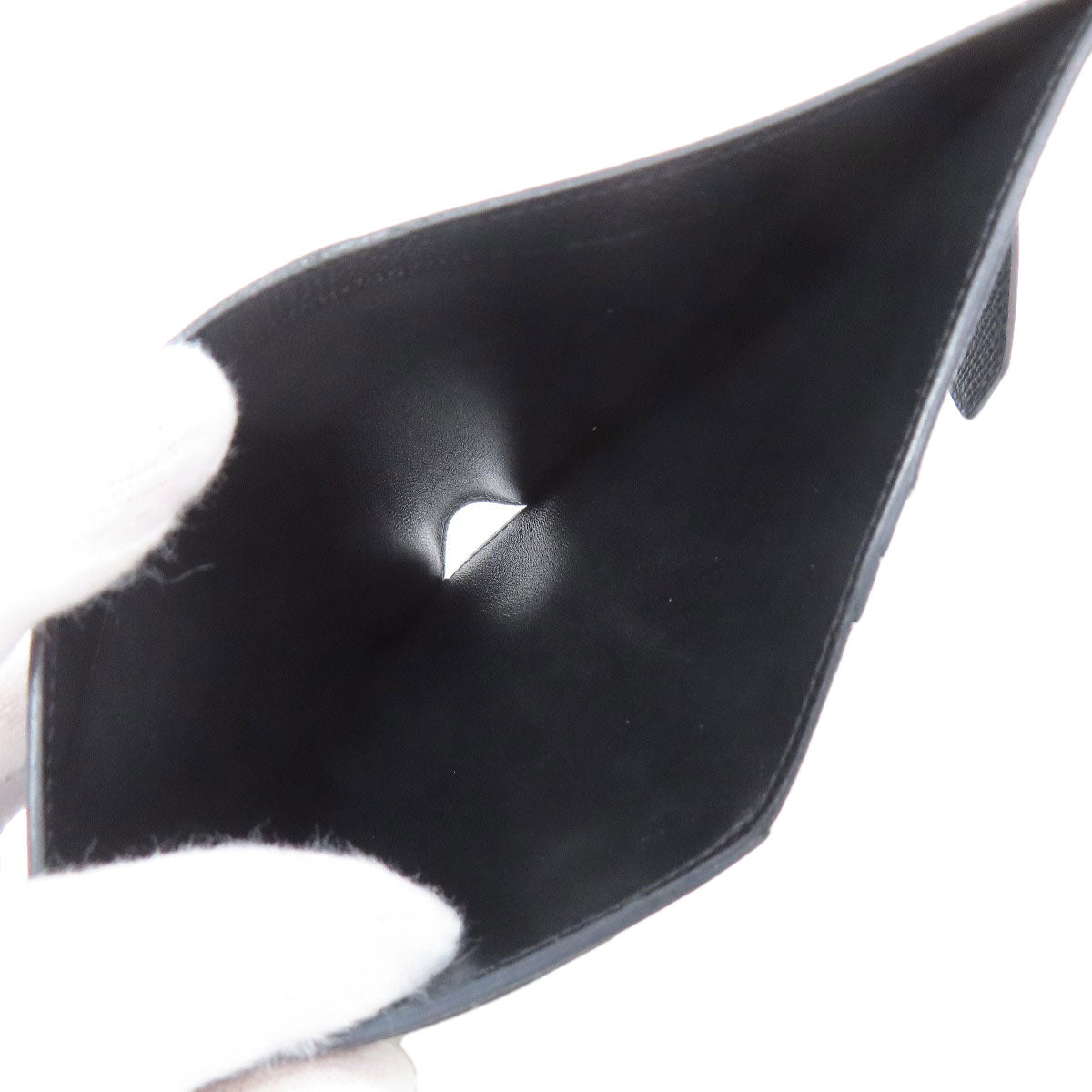 HERMES Bearn Compact GoldHardware Bifold Wallet with Coin Pocket Epsom Ladies [Used]