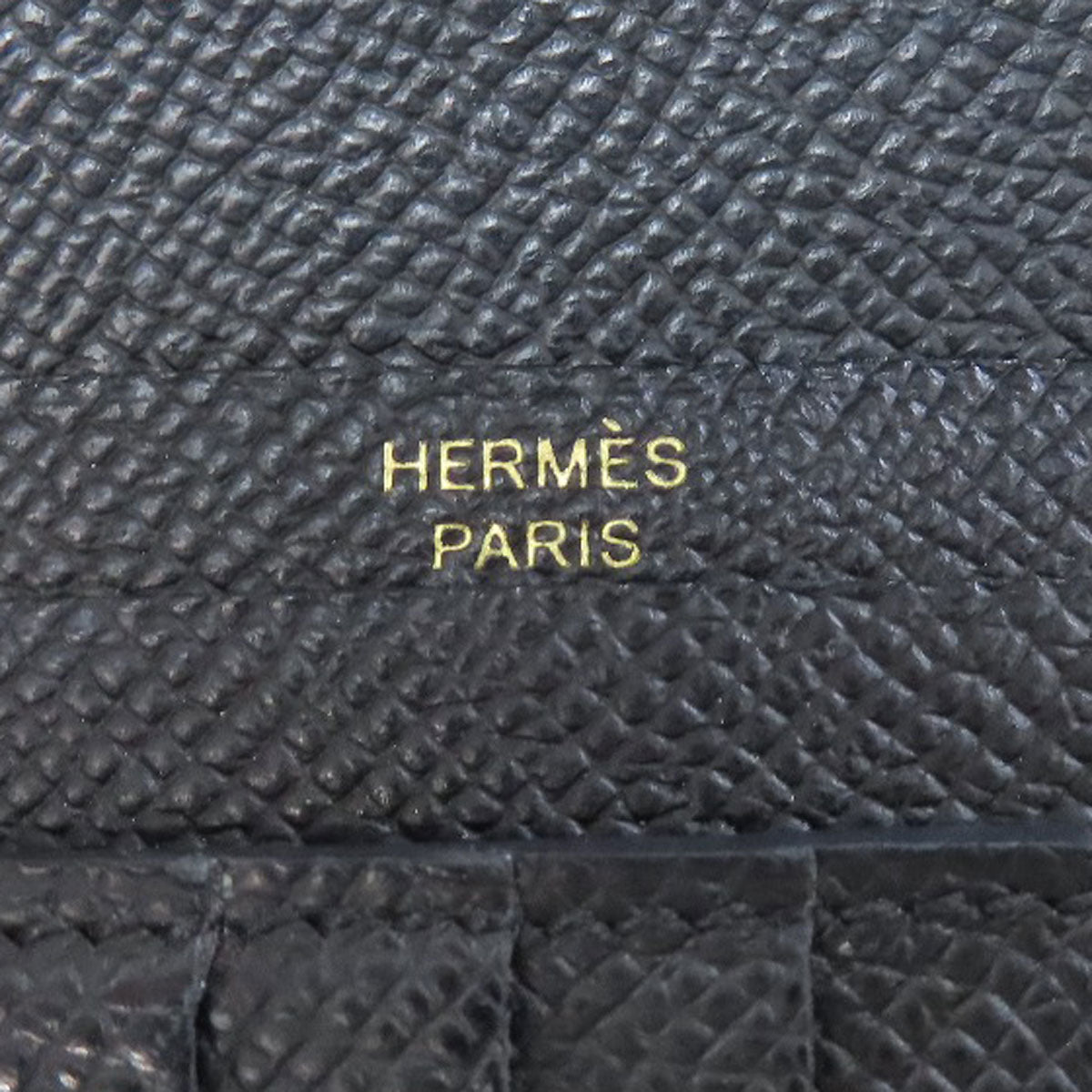 HERMES Bearn Compact GoldHardware Bifold Wallet with Coin Pocket Epsom Ladies [Used]