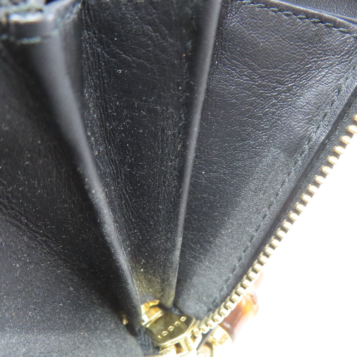 GUCCI 453158 Nimfair Zip Around Bamboo Long wallet (with coin pocket) Calf Ladies [Used]