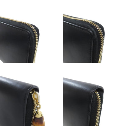 GUCCI 453158 Nimfair Zip Around Bamboo Long wallet (with coin pocket) Calf Ladies [Used]
