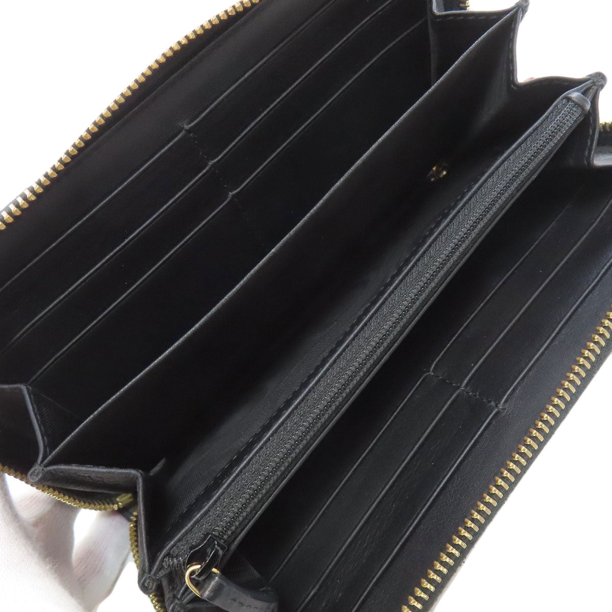 GUCCI 453158 Nimfair Zip Around Bamboo Long wallet (with coin pocket) Calf Ladies [Used]