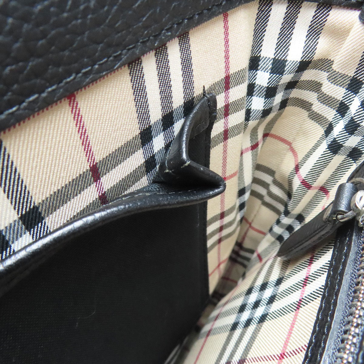 BURBERRY logo Shoulder Bag Leather Ladies [Used]