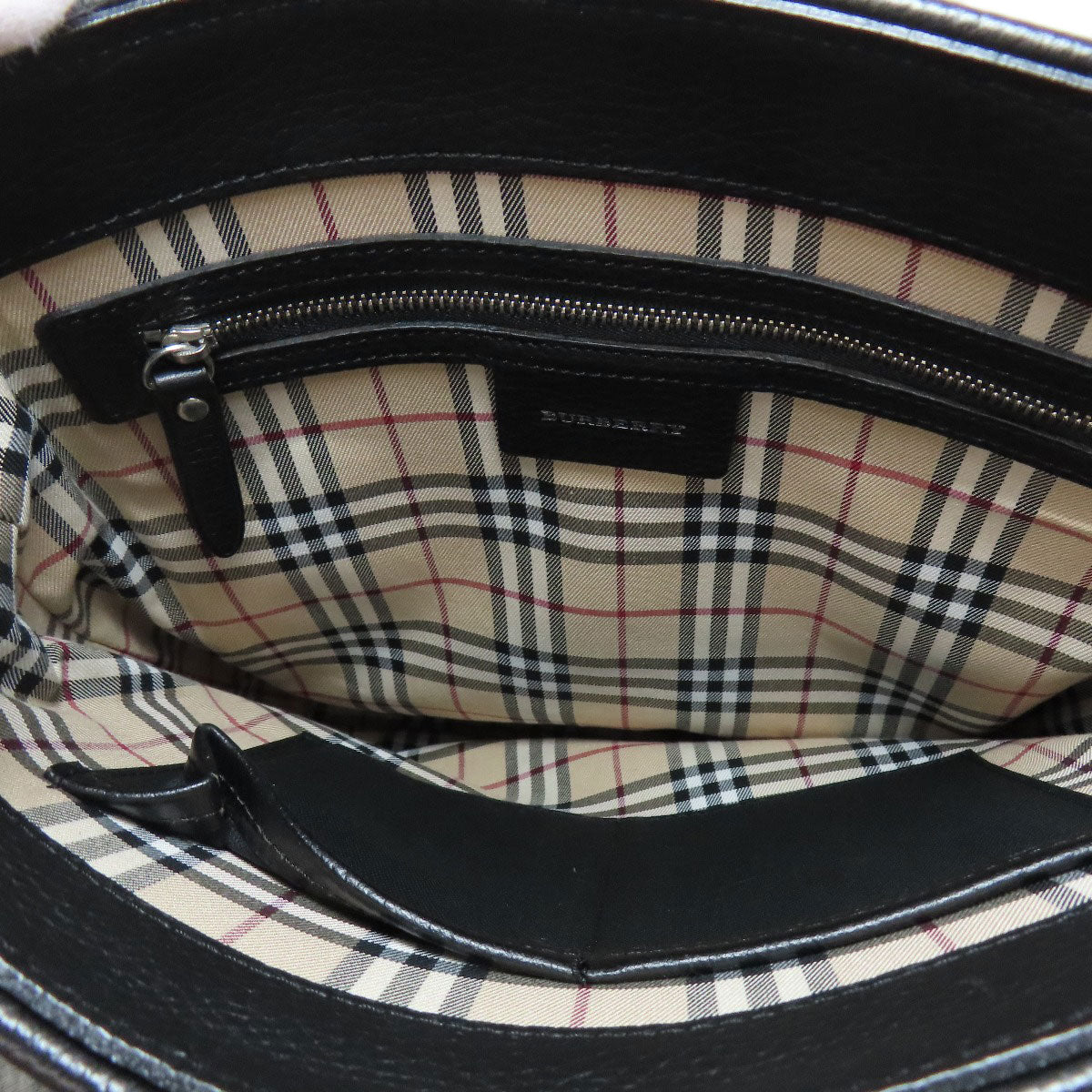 BURBERRY logo Shoulder Bag Leather Ladies [Used]