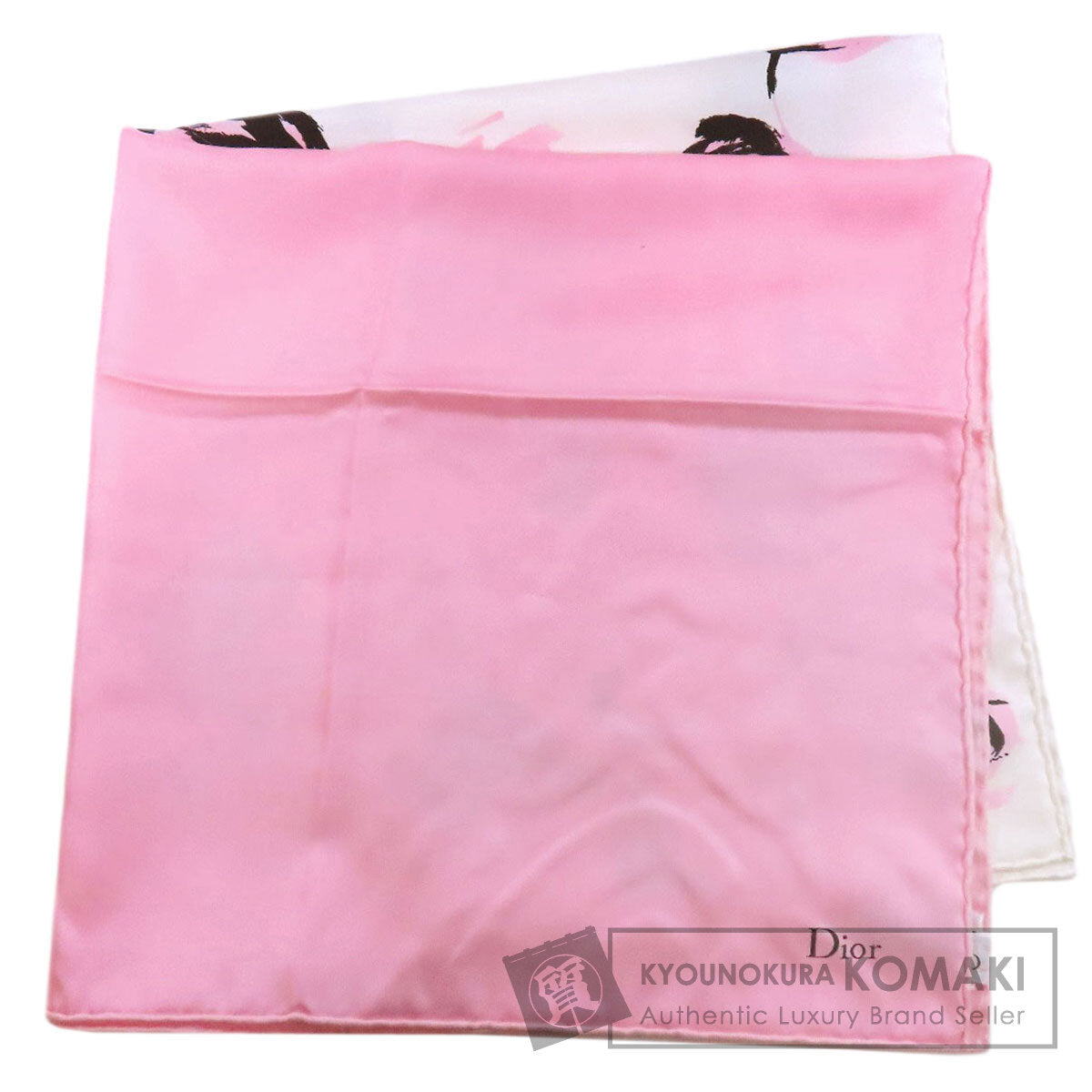 CHRISTIAN DIOR Flower pattern Scarf Silk Ladies [Used]