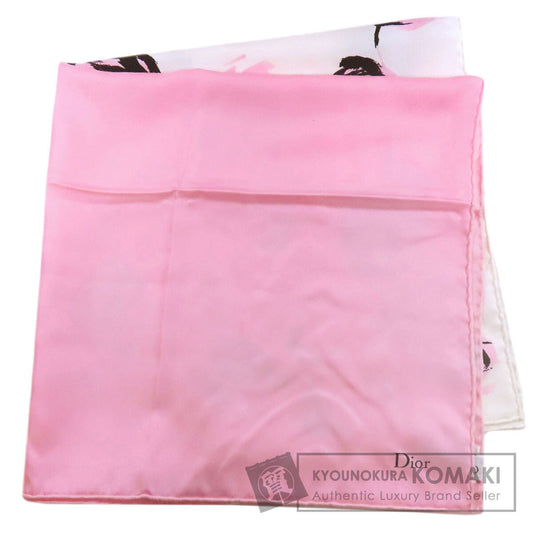 CHRISTIAN DIOR Flower pattern Scarf Silk Ladies [Used]