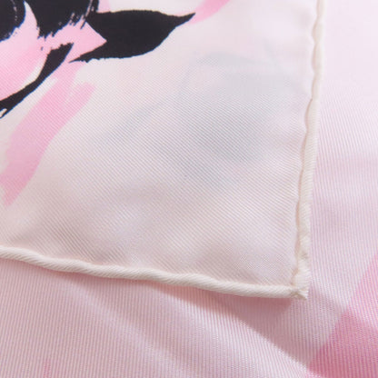 CHRISTIAN DIOR Flower pattern Scarf Silk Ladies [Used]