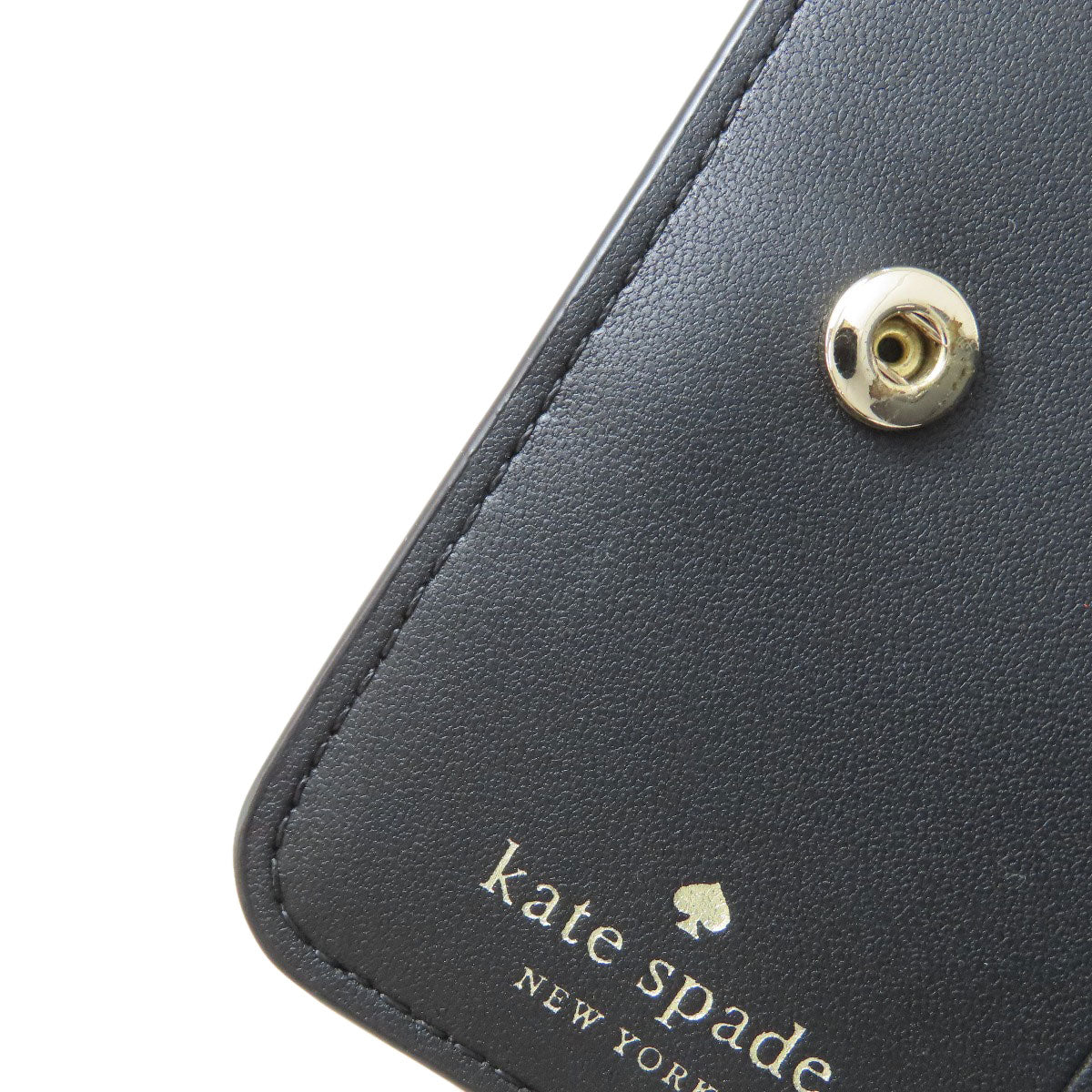 kate spade logo Bifold Wallet with Coin Pocket Leather Ladies [Used]