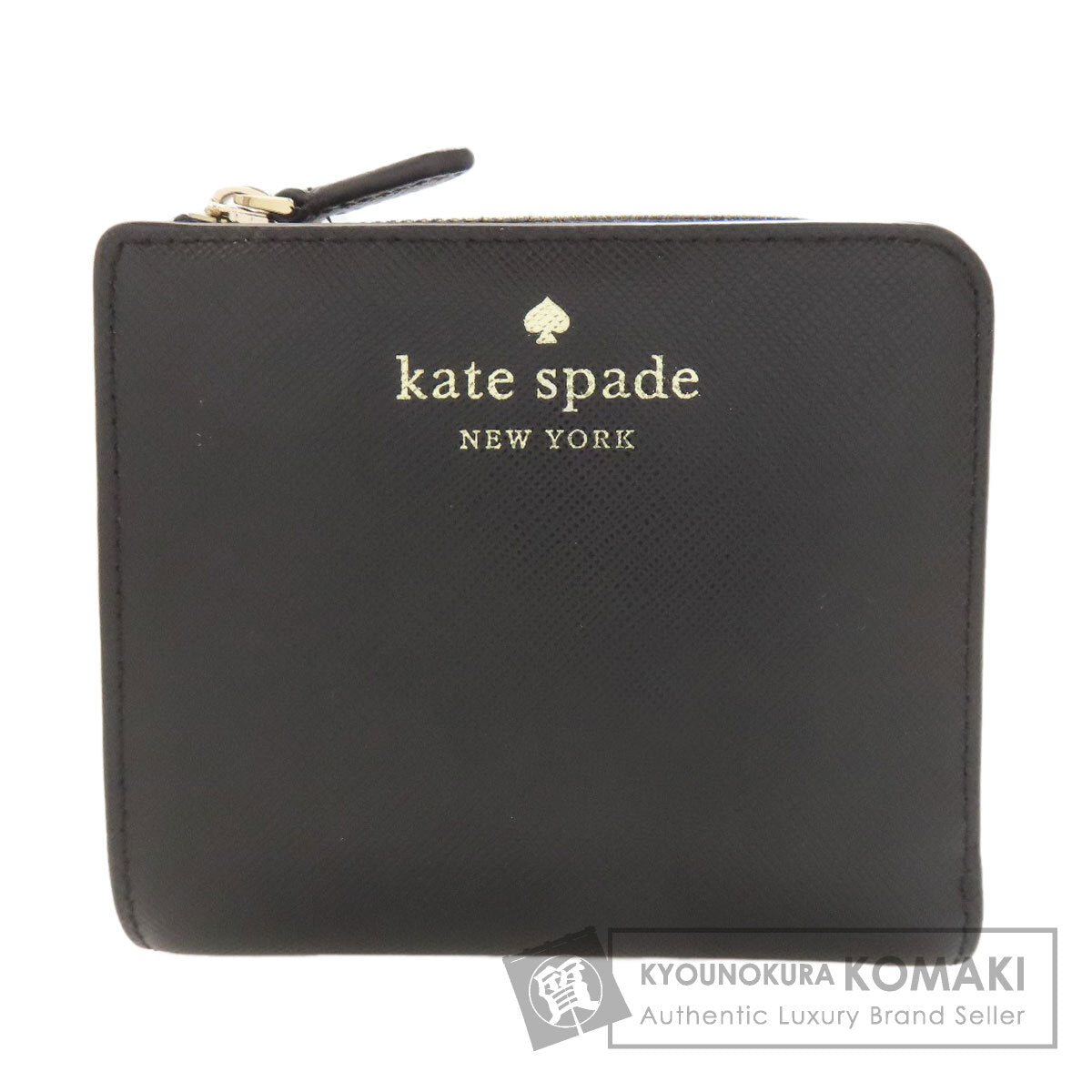 kate spade logo Bifold Wallet with Coin Pocket Leather Ladies [Used]